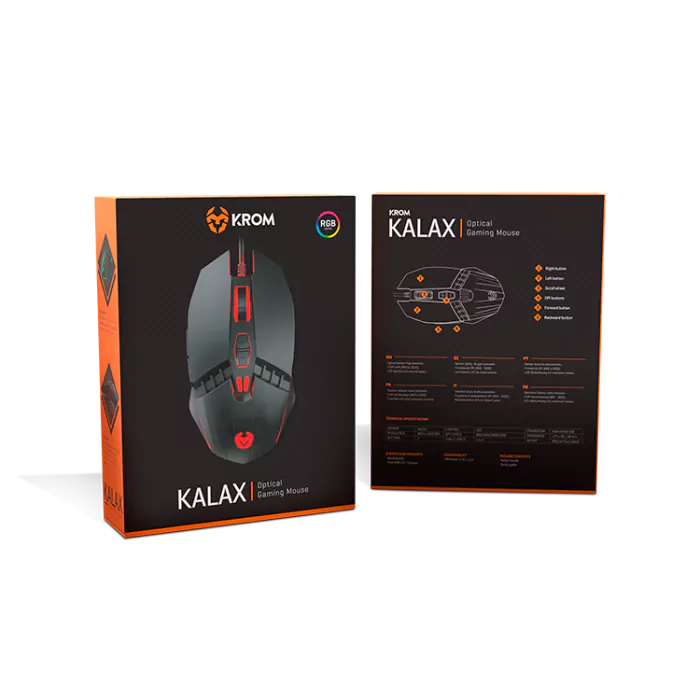 Rato Óptico Krom Kalax Preto - Imagem 2