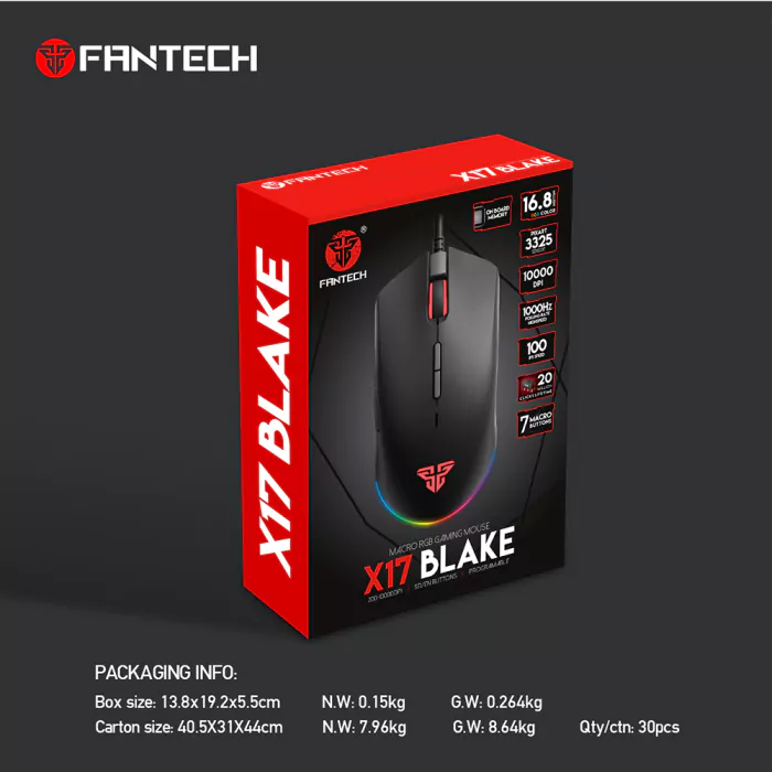 Rato Fantech Blake X17 Preto - Imagem 3
